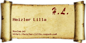 Heizler Lilla névjegykártya